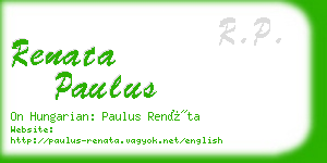 renata paulus business card